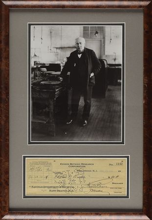 Lot #88 Thomas Edison Check - Image 1
