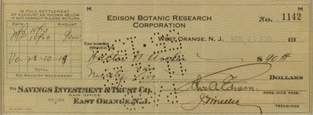 Lot #88 Thomas Edison Check - Image 2