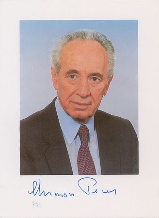Lot #149  Israeli Prime Ministers: Peres and Sharon - Image 1