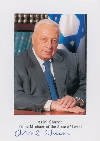 Lot #149  Israeli Prime Ministers: Peres and Sharon - Image 2