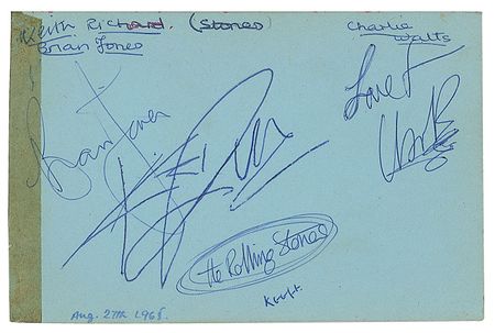 Lot #389 1960s Rock: Over 250 autographs of 1960s rock heroes, including The Who, Rolling Stones, Cream, and The Kinks - Image 6