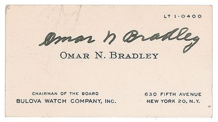 Lot #208 Omar Bradley: 