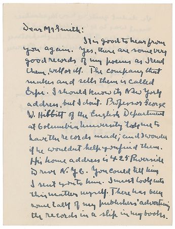 Lot #326 Robert Frost: Frost pitches 