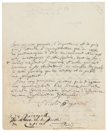 Lot #374 Niccolo Paganini: Paganini joins the Parisian Société du Casino - Image 2