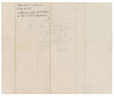 Lot #188 Jefferson Davis: The Confederate president approves a resignation - Image 2