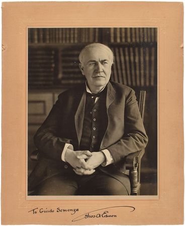 Lot #87 Thomas Edison: Inscribed to a Faraday Medal-winning engineer - Image 1