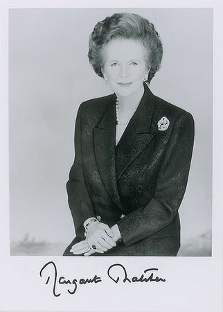 Lot #184 Margaret Thatcher Signed Photograph and Cover - Image 1