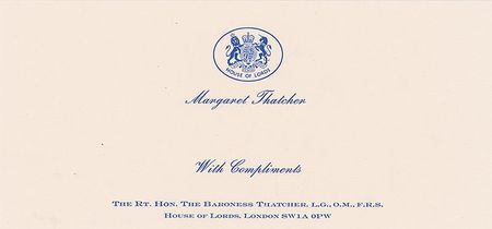 Lot #184 Margaret Thatcher Signed Photograph and Cover - Image 3
