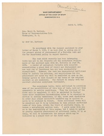 Lot #198 Douglas MacArthur Typed Letter Signed - Image 1