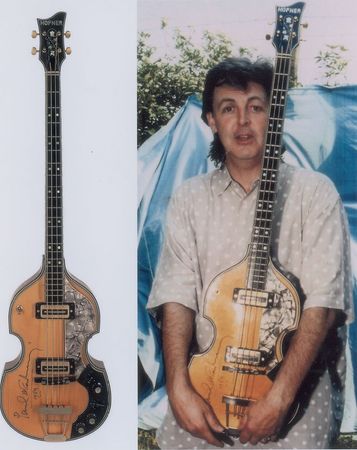 Lot #402 Beatles: Paul McCartney: Beautiful example of the 'Beatle' bass, signed by McCartney in 1989 - Image 4