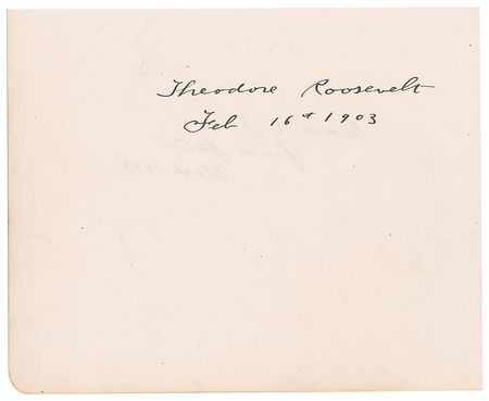 Lot #19 Theodore Roosevelt Signature