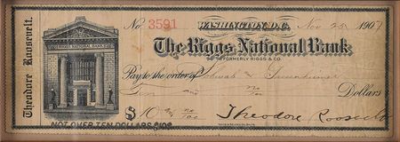 Lot #16 Theodore Roosevelt Check - Image 2
