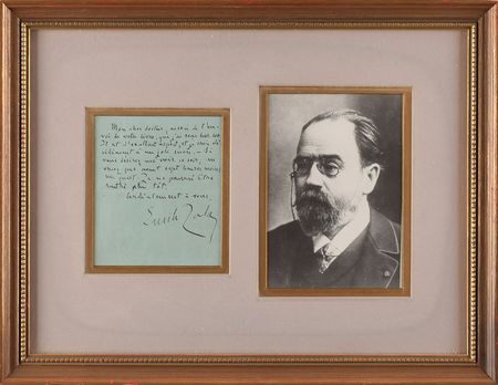 Lot #367 Emile Zola Handwritten Letter Signed - Image 1