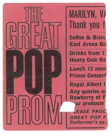Lot #393 Beatles: Rare backstage ticket for the 1963 Great Pop Prom, signed by the headlining Beatles - Image 2