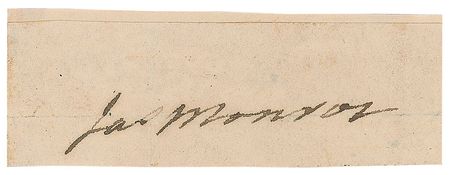 Lot #5 James Monroe Signature