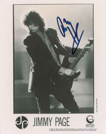 Lot #410 Led Zeppelin: Jimmy Page Signed Photograph - Image 1