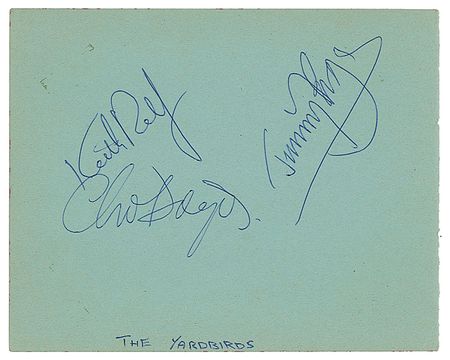 Lot #505 The Yardbirds Signatures - Image 1