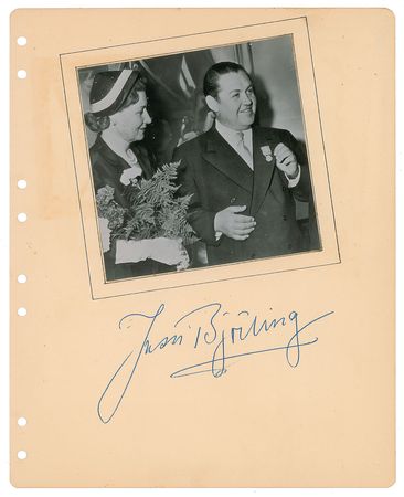 Lot #433 Jussi Björling Signature - Image 1