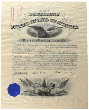 Lot #32 Presidential Appointments: Lorenzo W. Cooke: Military commissions from six American presidents for a Civil War veteran and career soldier - Image 4