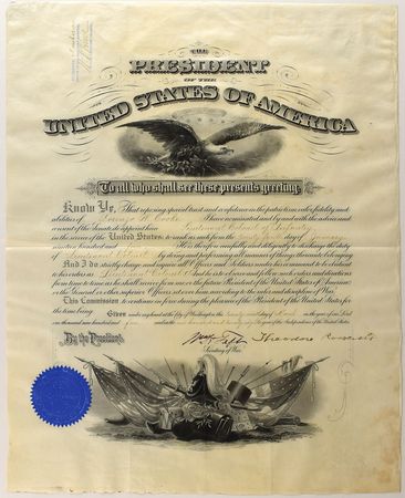 Lot #32 Presidential Appointments: Lorenzo W. Cooke: Military commissions from six American presidents for a Civil War veteran and career soldier - Image 5