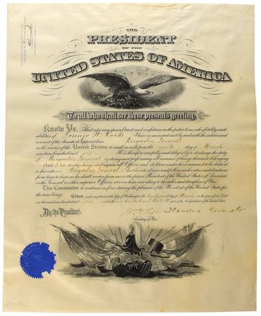 Lot #32 Presidential Appointments: Lorenzo W. Cooke: Military commissions from six American presidents for a Civil War veteran and career soldier - Image 6