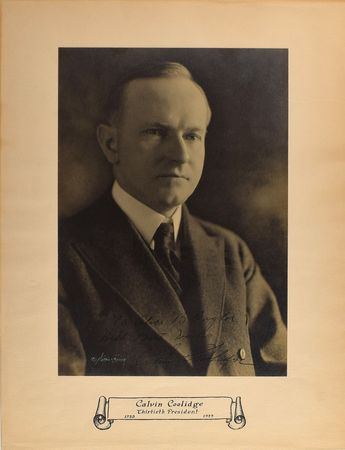 Lot #22 Calvin Coolidge Signed Photograph