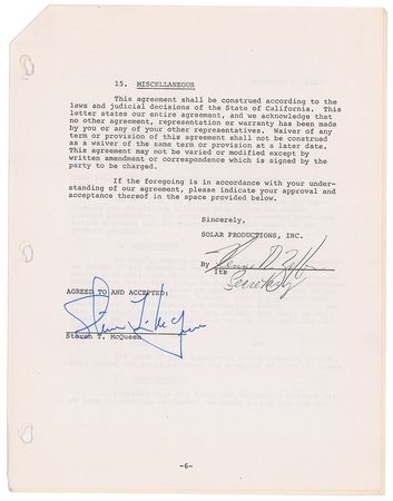 Lot #523 Steve McQueen Signed Document - Image 2