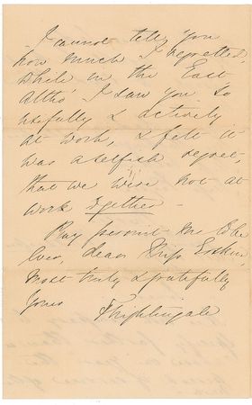 Lot #81 Florence Nightingale: Nightingale writes to a fellow nurse from the Crimean War - Image 3