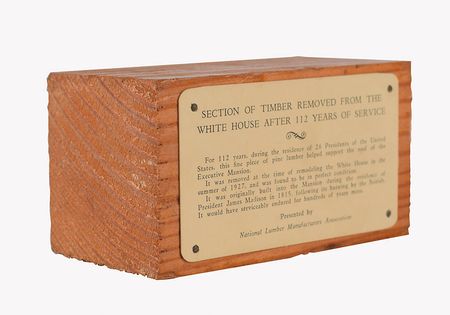Lot #31 1927 Piece of the White House: White House relic roof timber removed in 1927 - Image 5
