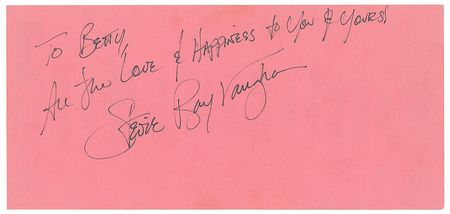Lot #423 Stevie Ray Vaughan Signature - Image 1