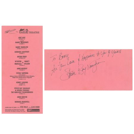 Lot #423 Stevie Ray Vaughan Signature - Image 3
