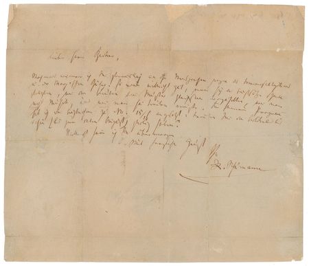 Lot #376 Robert Schumann: Rare autograph letter by the German Romantic - Image 1
