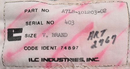 Lot #5088 Vance Brand's A7LB Suit TMG Assembly - Image 10