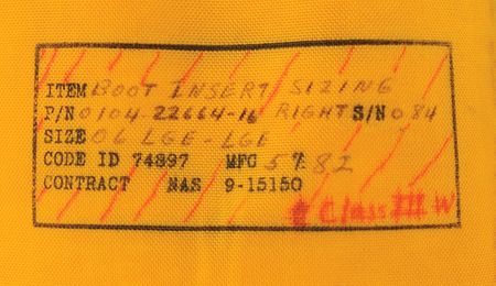 Lot #6282  Space Shuttle EMU Boot Sizing Insert Toe Cap Assembly - Image 3