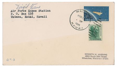 Lot #5192 Neil Armstrong Signed Tracking Station Cover - Image 2