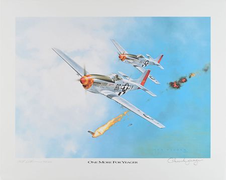 Lot #5007 Chuck Yeager Signed Lithograph