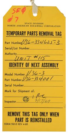 Lot #5096  Apollo CM Close-Out Panel - Image 5