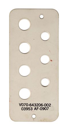 Lot #5369  Space Shuttle Control Panel Base Plate - Image 2