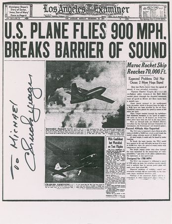 Lot #5006 Chuck Yeager Group of (3) Signed Photographs - Image 3