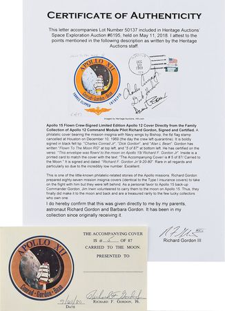 Lot #5200  Apollo 12 Flown Cover - Image 3