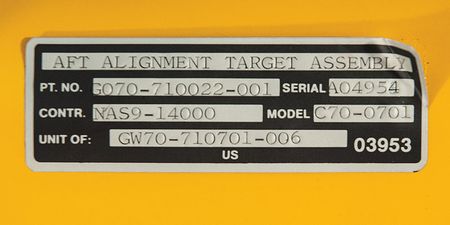 Lot #5367  Space Shuttle Aft Alignment Target Assembly - Image 8