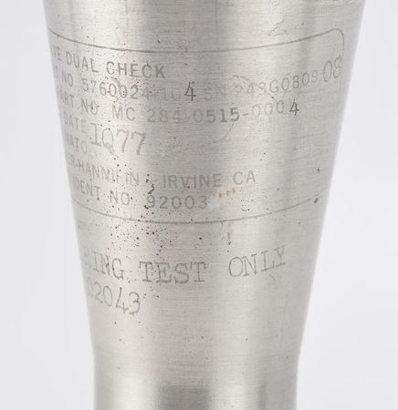 Lot #5370  Space Shuttle Dual Check Valve - Image 6