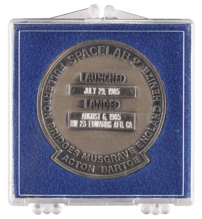 Lot #5350 Story Musgrave's Flown STS 51-F Robbins Medal - Image 2