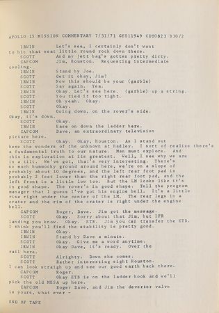 Lot #5309  Apollo 15 Spacecraft Commentary in Lockheed Skunk Works Binder - Image 5