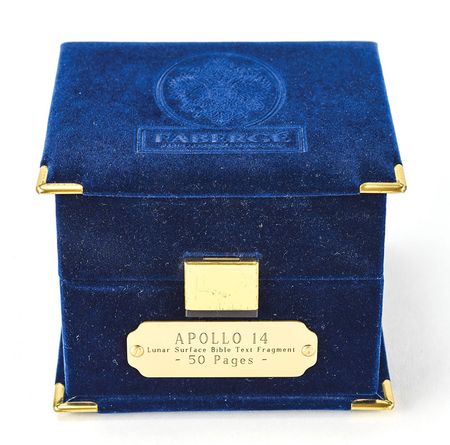 Lot #5220  Apollo 14 Lunar Bible Text Fragment - Image 1
