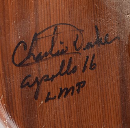 Lot #5069 Charlie Duke and Edgar Mitchell Signed Saturn V 1/100 Model - Image 3