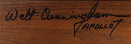Lot #5068 Walt Cunningham Signed Apollo 7 Model Display - Image 5