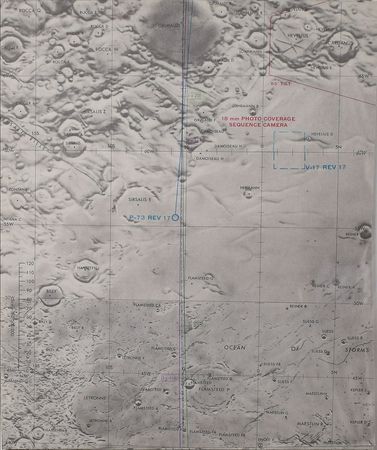 Lot #5218 James Lovell's Apollo 13 Flown Lunar Map - Image 3