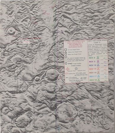 Lot #5218 James Lovell's Apollo 13 Flown Lunar Map - Image 5