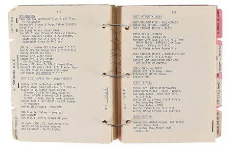 Lot #5242 Dave Scott's Lunar Surface-Flown Apollo 15 LM Contingency Checklist - Image 6